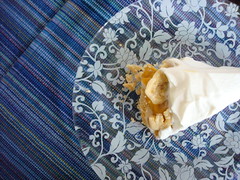 Pumpkin Banana Mousse Tart with homemade brandy whipped cream