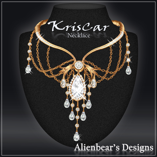 KrisCar gold necklace white