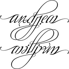 "Andrew" & "William" Ambigram