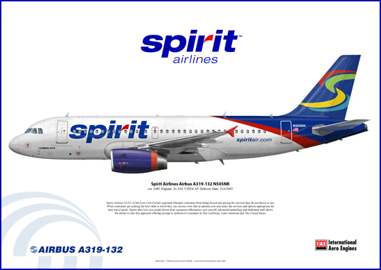 Spirit Airlines Airbus A319-132 N505NK