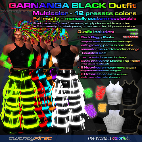 GARNANGA Black Baggy Rave Outfit