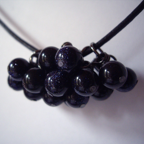 Purple sunstone necklace