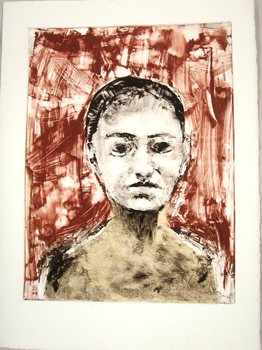 Monotype demo prints-additive to ghost, chine colle