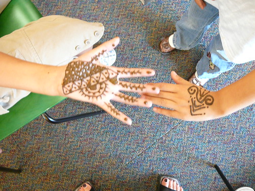 Henna Tattoo program for teens. Part of the Summer Reading Celebration.