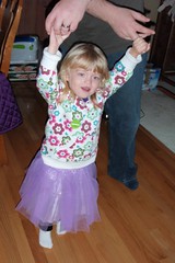 dancing with Daddy in her new tutu