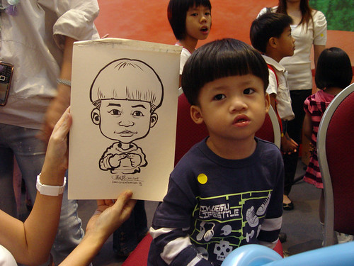 Caricature live sketching for Marina Square X'mas Tenants Gathering 2009 - 1