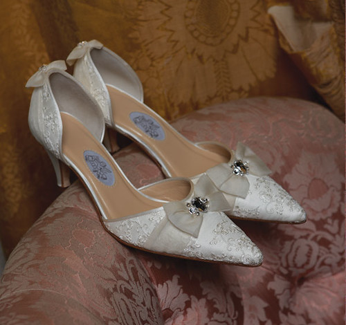 Glamorous wedding shoes from Diane Hassall.