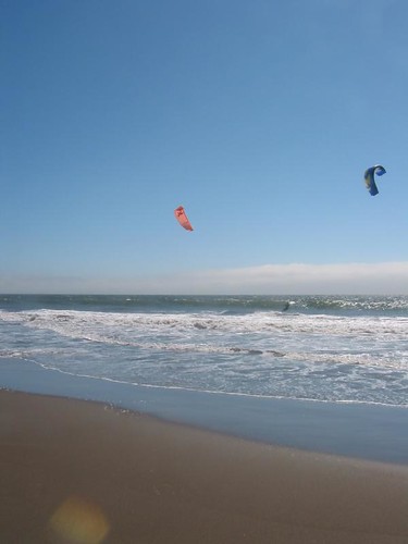 Parasurfers at Stinson Beach