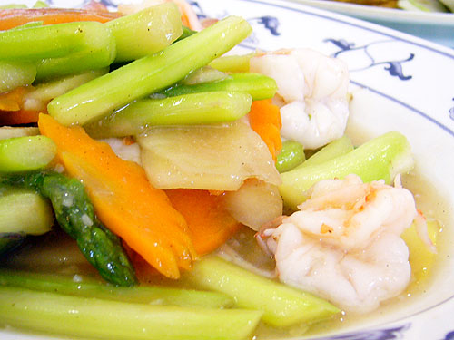 asparagus prawn