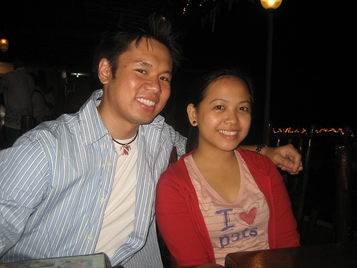 Belle and I at the restaurant in Tagaytay.