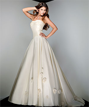 Luxurious bridal gown.