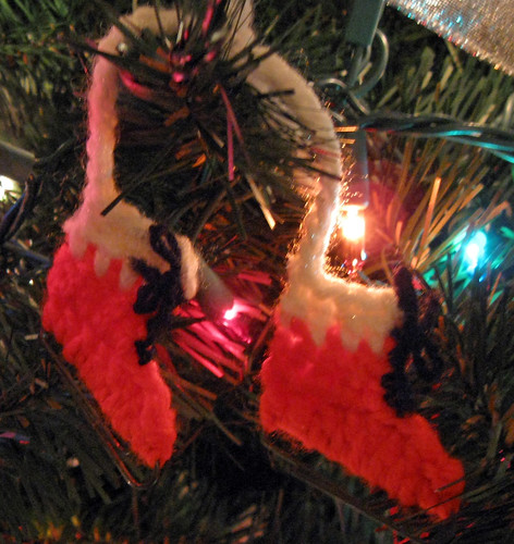 Crocheted Christmas Ice Skate Ornament
