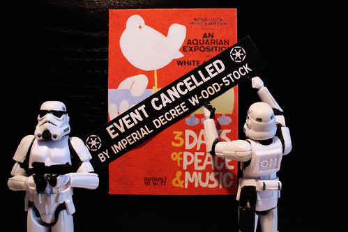 Woodstock Festival cancelled by Imperial decree