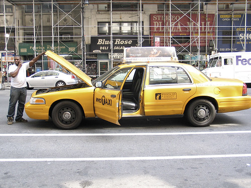 Stuck cab, 8th Avenue