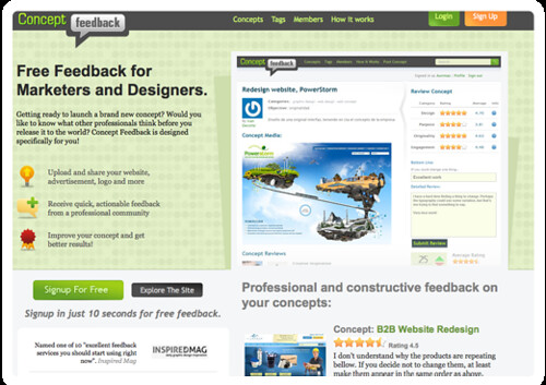 Concept Feedback  Free Concept Reviews for Marketers, Designers and Developers
