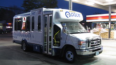 First Transit 2008 Ford paratransit bus # 5157 at the Citgo gasoline station. Glenview Illinois. October 2009.