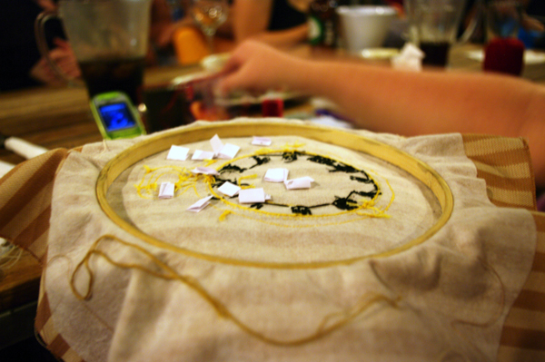 Pick a number from the embroidery hoop