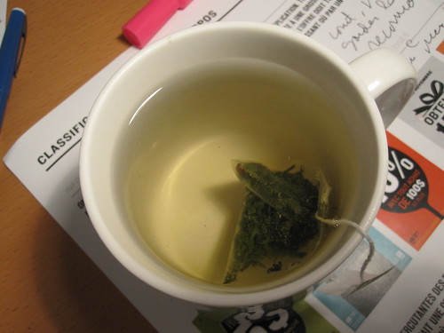 Sencha tea from the bistro - free