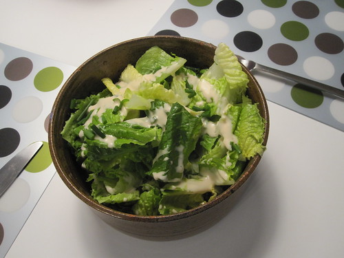 green salad with wafu dressing