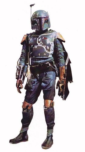  hanging from his shoulder just like the larger Kenner figure boba 