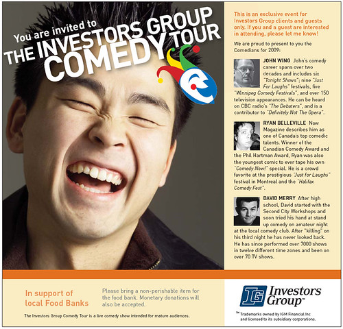 Investors Group Comedy Tour 2009 in support of the Food Bank