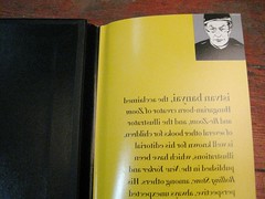 Front of Author Pic and Backwards Text under the jacket for THE OTHER SIDE by Istvan Banyai