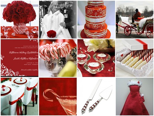 Christmas Wedding Theme in Red White