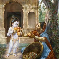 Krishna and the fruit vendor