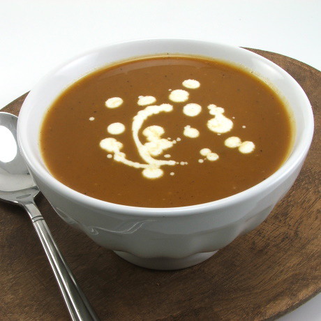Roasted Butternut Nut Squash, Sweet Potato and Maple Soup