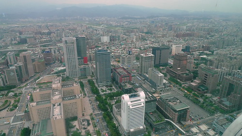 View from public rest area at 59F in Taipei 101
