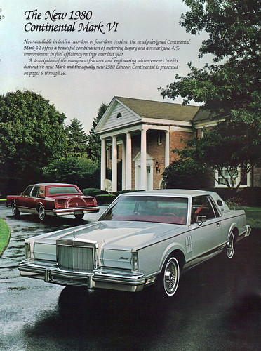 1980 Lincoln Continental Mark VI 2 door coupe and 4 door sedan