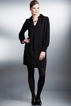 M&S black shirt dress