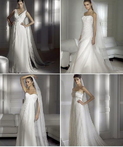 If you have a simple elegant wedding dress you can afford to go a bit 