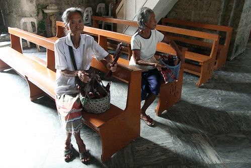 Candle Vendors at the Our Lady of Casaysay Church