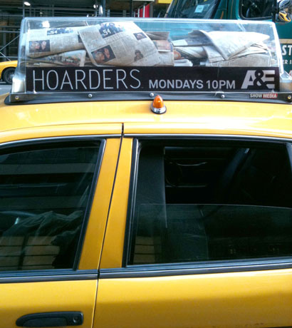 A&E Hoarders Taxi Ad