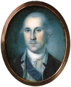 Charles Willson Peale's George Washington in 1776 at the age of 44
