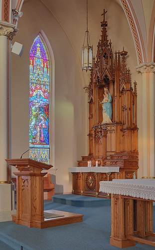 Saint Francis of Assisi Roman Catholic Church, in Aviston, Illinois, USA - altar of Mary