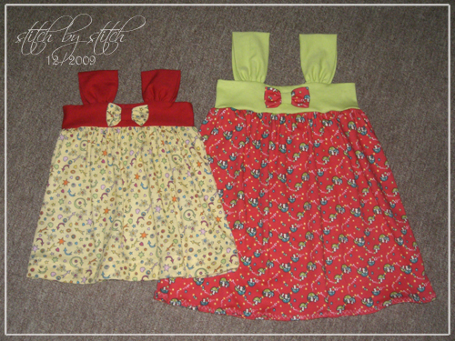 Knit dress from free pattern