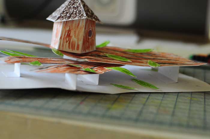 birdhouse pop-up card prototype 3