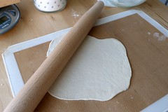 Rolling out a tortilla