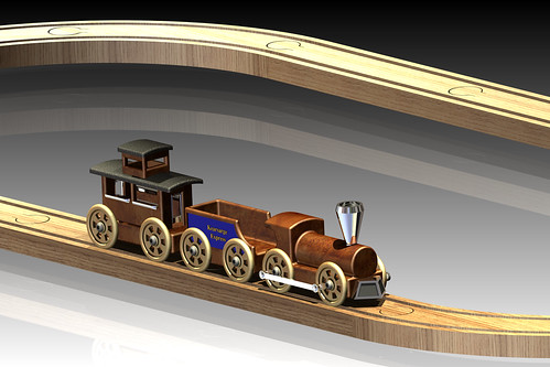 Train, Coal Car, Caboose, and Track