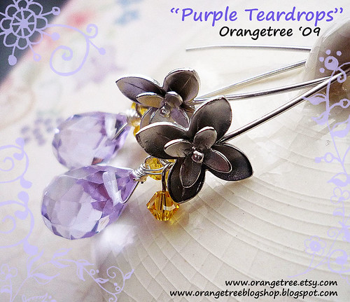 Purple teardrops