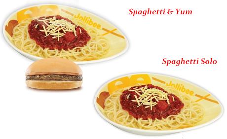 Jollibee Spaghetti Meals