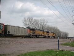 Eastbound Union Pacific unit coal train. Bellwood Illinois. March 2007.
