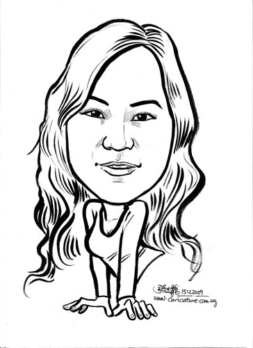 Caricature in ink for Leaf -5