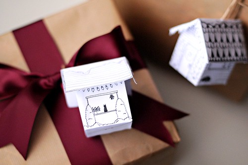 Paper Houses as Gift Tags