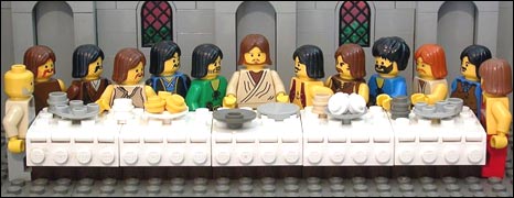 The Last Supper according to The Brick Testament, HAHA!