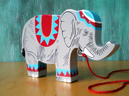 Circus Elephant, Wooden Toy