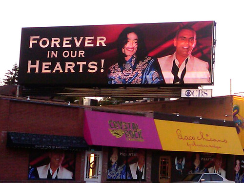 Douchey MJ Tribute billboard