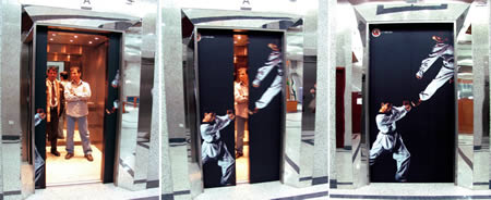 참신한 엘리베이터 광고